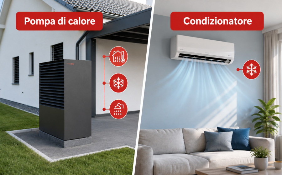Pompa di calore o condizionatore: differenze